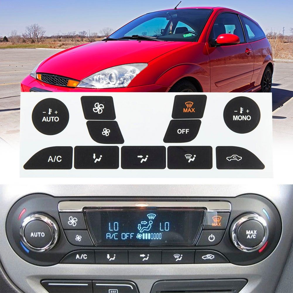 Ремонтные наклейки для кнопки управления кондиционером автомобиля Ford Focus 1999-2005