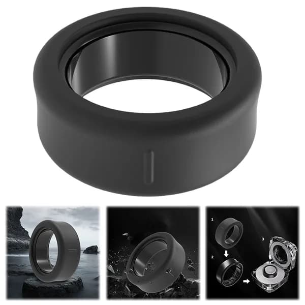 Чехол для кольца Samsung Galaxy Ring из силикона, чёрный, размер M