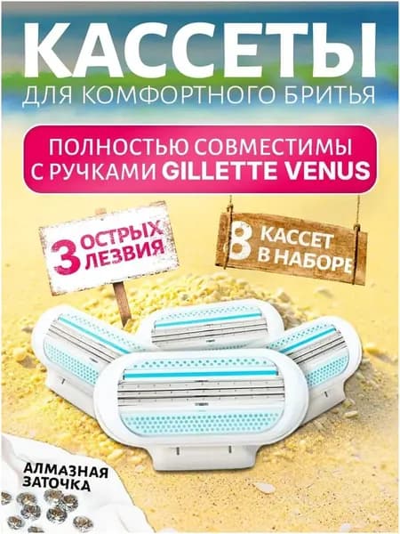 Премиум бритвенные кассеты, 8 шт