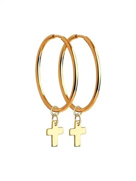 Серьги конго из золота 375 пробы