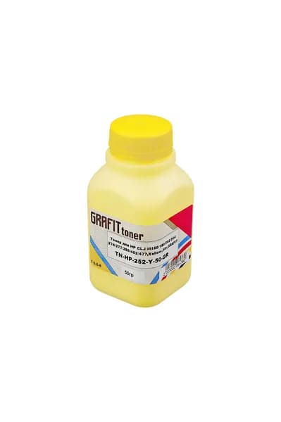 Тонер для HP CLJ M150/254/277/452/477, Yellow, 50 гр, Grafit