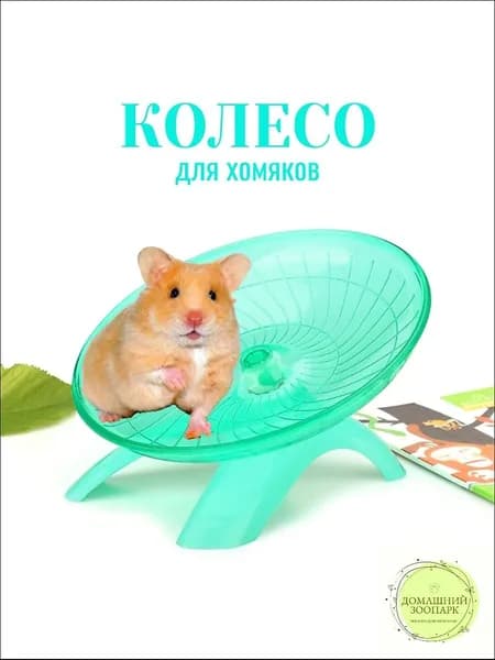 Колесо для хомяка, беговое в клетку, игрушки для хомяка. бирюзовый