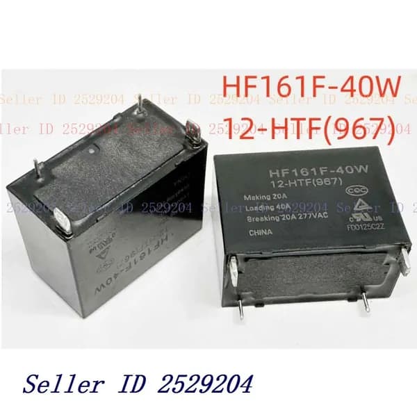 реле DIP4 HF161F-40W 12-HTF(967) 161F-M-12V-40A