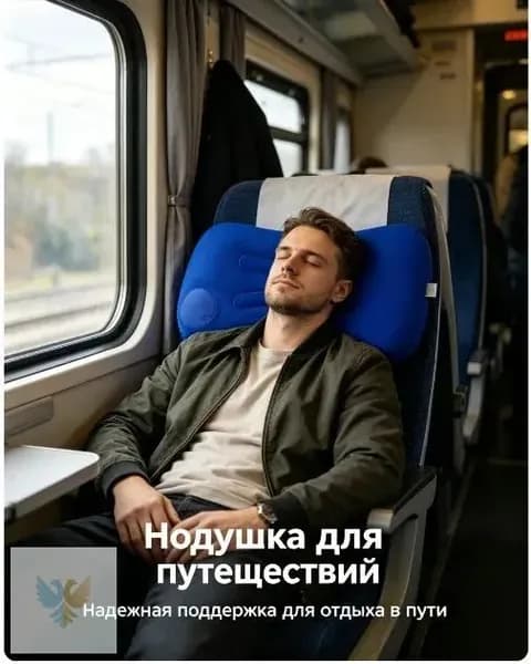 Надувная подушка для путешествий, в машину, туристическая/походная, для плавания, для сна, под поясницу