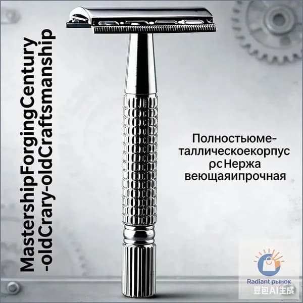 Винтажная классическая металлическая ручная бритва