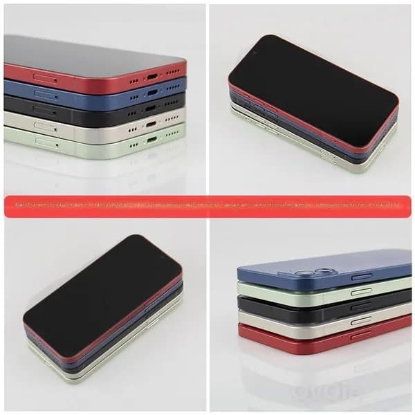 Модель телефона iPhone 11 желтая с черным экраном
