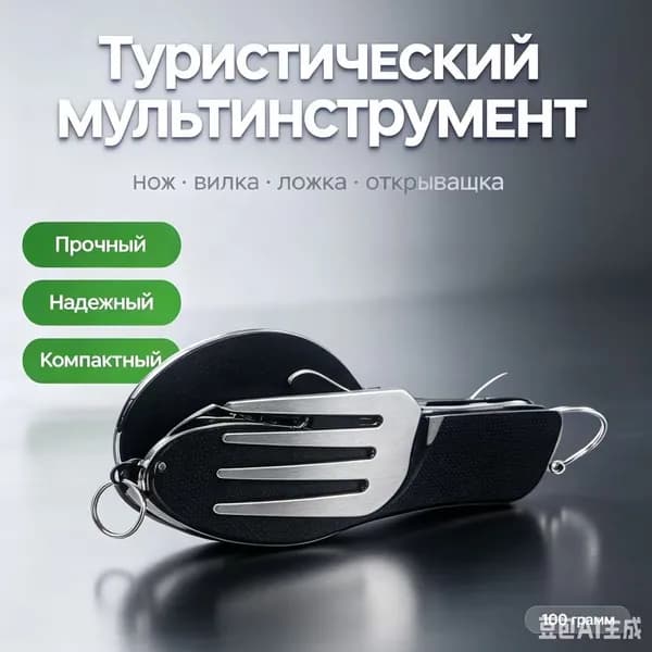 Вилка-ложка походная, кол-во предметов: 1шт