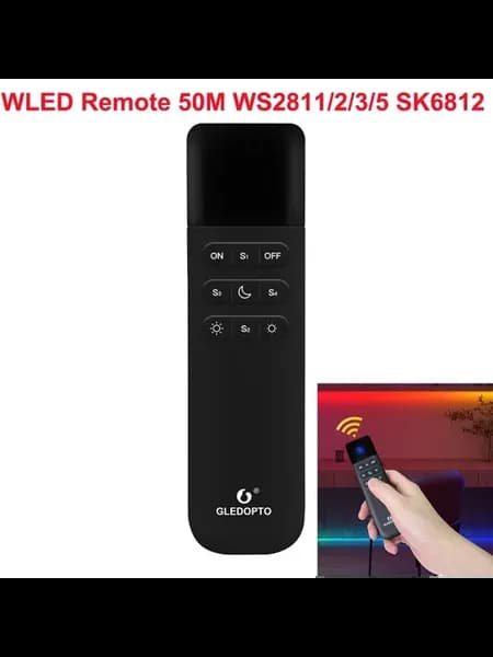 GLEDOPTO WLED пульт 50M WS2811 3 5 SK6812, черный