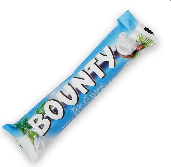 Мороженое BOUNTY с мякотью кокоса и кокосовым молоком в глазури с печеньем 39,1 г, Mars
