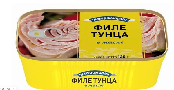 Филе тунца Ультрамарин в масле, 120г