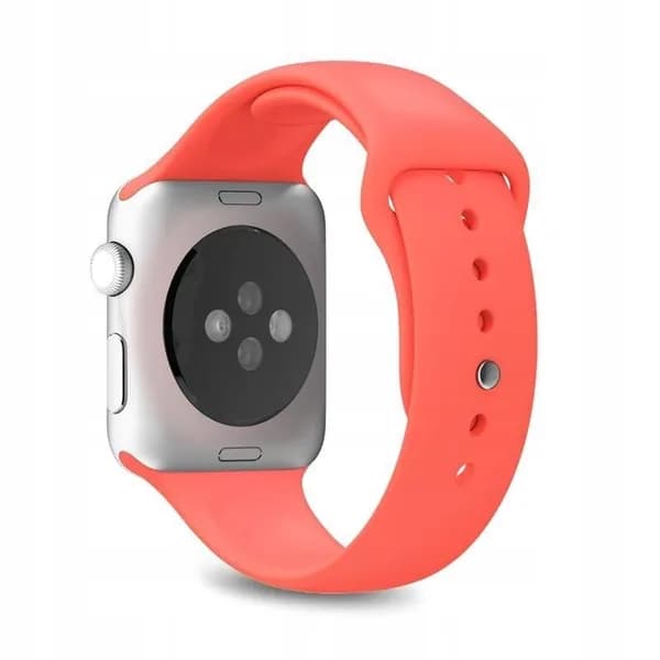 Силиконовый ремешок для часов Apple Watch 38/40/41 мм / Ремешок для часов эпл вотч 38/40/41 мм красный арбуз (№71), размер S