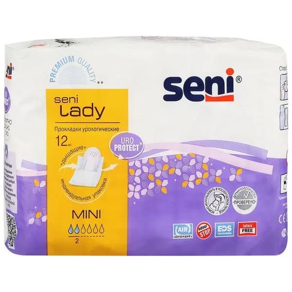 Урологические прокладки для женщин SENI LADY MINI, 12 шт.