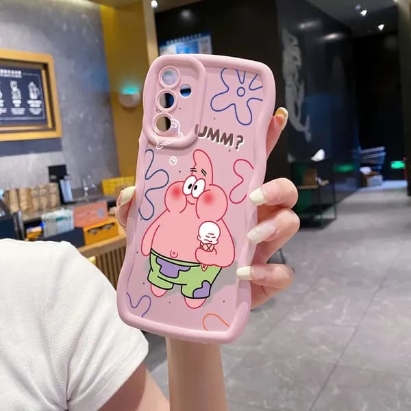 Чехол на Самсунг галакси Samsung A15 Губка боб Патрик "SpongeBob Patrick Star" Корпус телефона с волновой рамкой защищен от сбрасывания