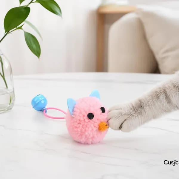 Игрушка-мышка с колокольчиком для кошек, забавная дразнилка от скуки