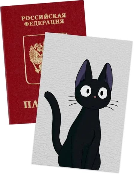обложка на паспорт кот