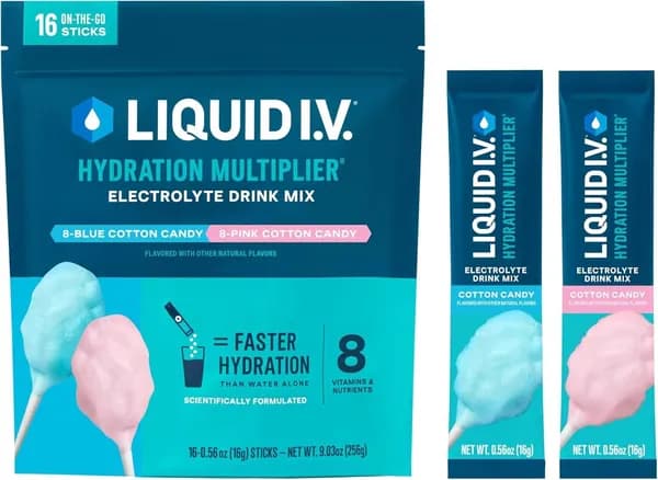 Liquid I.V. - Ускоритель регидратации - Содержит 5 необходимых витаминов - Разработан для более быстрого регидратирования, чем питьевая вода