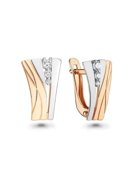 Серьги классические золотые 375 пробы