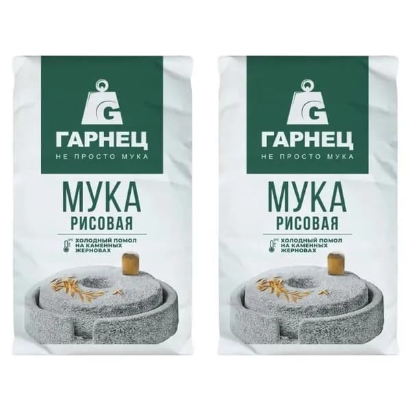 Гарнец Мука Рисовая 500 гр, 2 уп