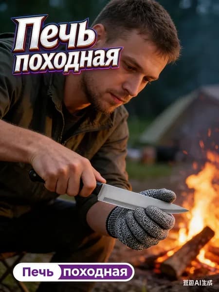 Перчатки защитные от порезов, многоцелевые рабочие перчатки для кухни и производства, комплект 2 пары