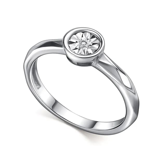 Серебряное кольцо DIAMANT-ONLINE с бриллиантом 925 пробы