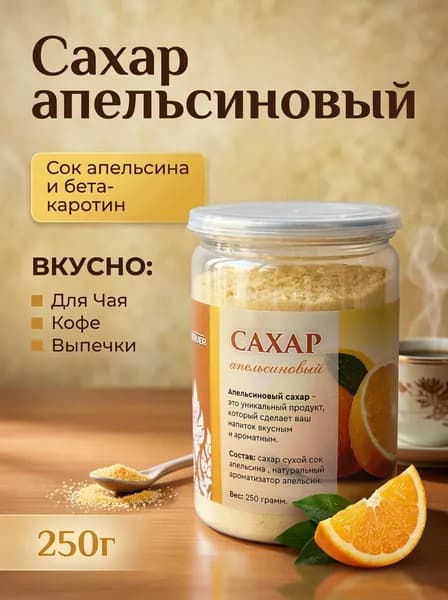 CONQUER Сахарная пудра Фруктовый, Тростниковый Песок 250г. 1шт.