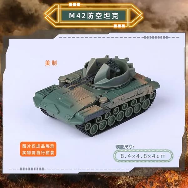 Модели мини-танков в масштабе 1:72, из пластика, простые в сборке: Тигр, M42, KV-2, M4A3, M12,L2A5,M113A2,Челленджер, Подходит для коллекции