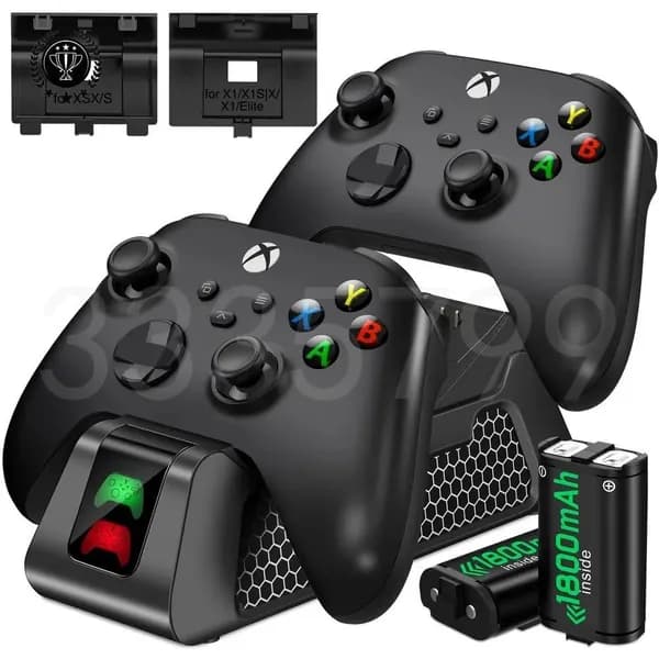 GM Зарядная станция Xbox Series S/X - Xbox One Dobe Charging Dock+2 шт АКБ 1800 mAh