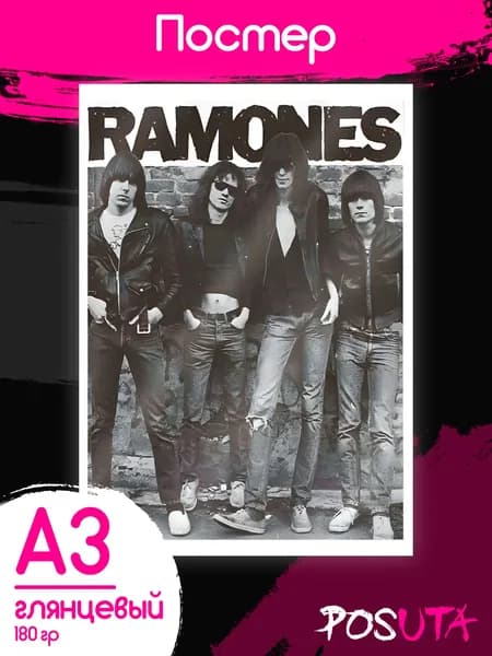 Постер на стену интерьерный группа Ramones