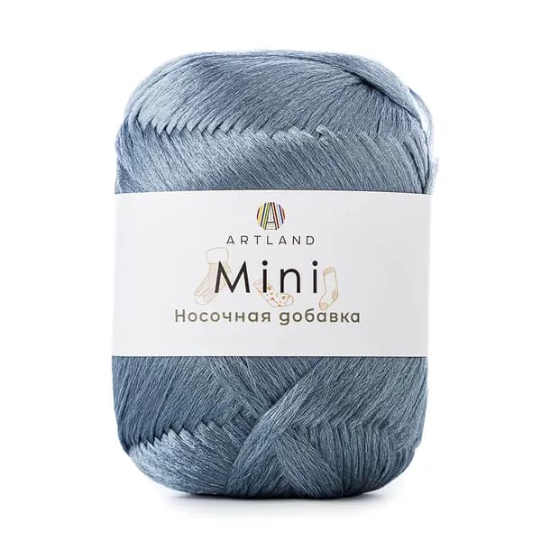 Пряжа для вязания Носочная добавка Mini Artland 1 моток (150 м, 25 гр), цвет 26 джинс