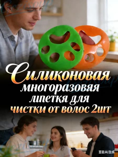 Многоразовая силиконовая щетка для удаления шерсти домашних животных с одежды, для сбора волос при стирке, липкая лапка 2 шт.