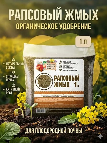 Рапсовый жмых удобрение 1 л