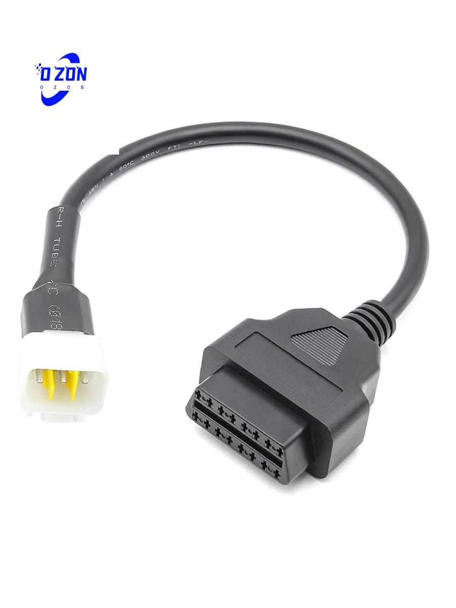 Адаптер-кабель 6-pin на OBD2 16-pin для диагностики мотоциклов, разъем Delphi