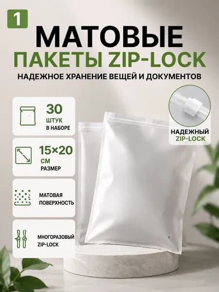 Упаковочный пакет 20x15 см 140 мкм 30 шт белый