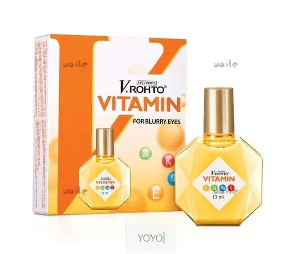 Витаминизированные капли для чувствительных глаз V.ROHTO VITAMIN , EYE DROPS, FOR BLURRY EYES , 13мл, Вьетнам
