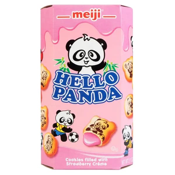 Печенье Meiji Hello Panda с клубничной начинкой (Индонезия), 45 г