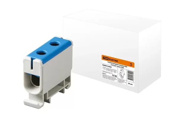 Клемма вводная силовая КВС 6-50 кв.мм. синяя TDM (SQ0833-0002) 1 шт