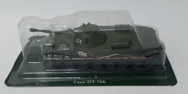 "Русские танки",модель ПТ-76Б (в коробке-блистере.)
