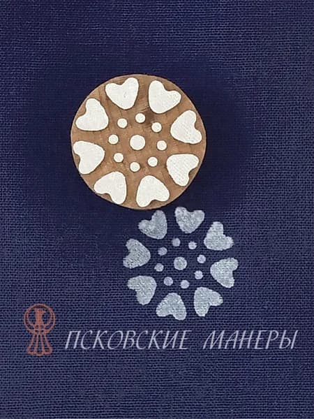 Штамп этно для набойки по ткани, для глины, кожи, бумаги, Ц 018