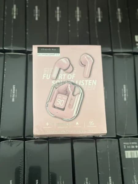 Наушники беспроводные с микрофоном, Bluetooth, розовый