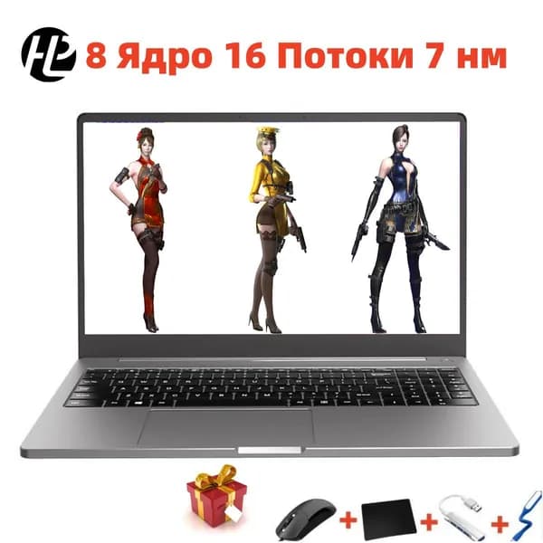 Игровой ноутбук 15.6", AMD Ryzen 7 4800H, RAM 32 ГБ, SSD 512 ГБ, AMD Radeon, Windows Pro, серый металлик, Русская раскладка
