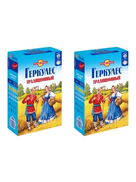 Русский продукт Геркулес Традиционный овсяные хлопья, 500 г, 2 шт