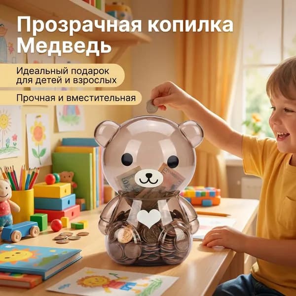 Копилка для денег, 1 шт