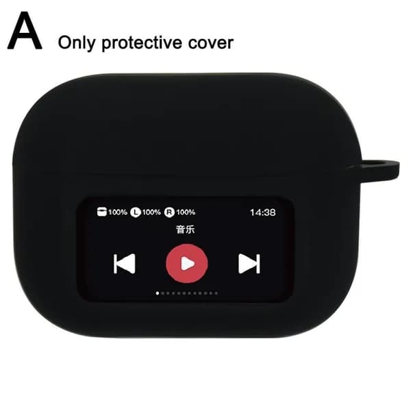 Чехол для AirPods A9pro ащитный чехол с дизайном под кожу HardShell для Аирподс Про 9, Цвет Черный