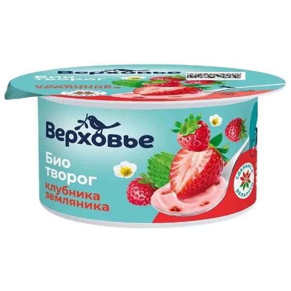 Биотворог Верховье с клубникой и земляникой 4.2%, 120г