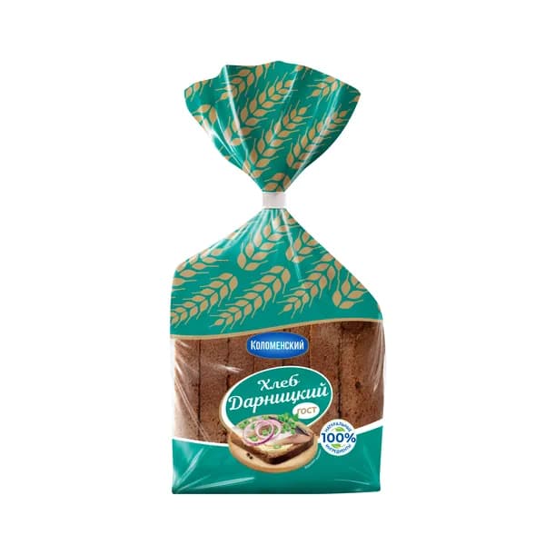 Хлеб Дарницкий, половинка 350 г, Коломенский, в нарезке