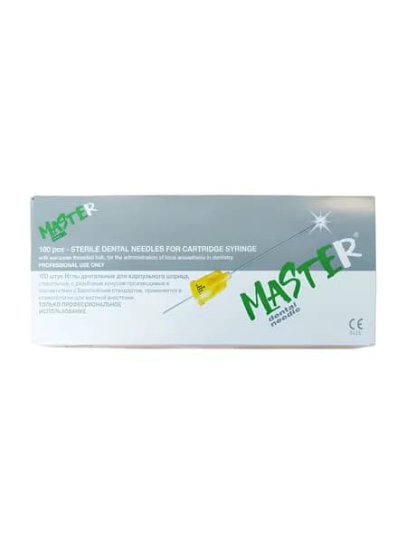 Иглы карпульные SIRIO (MASTER) 25 mm*0.3 30G (100 шт.), Tecnofar