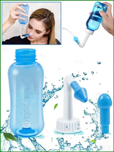 Бутылка для мытья носа взрослых детей,300 мл,Ирригатор для носа Waterpulse Nasal
