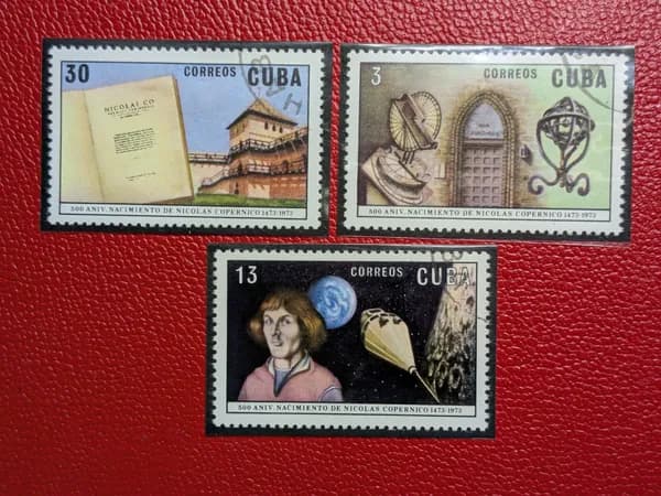 Марки Куба 1973. Серия: "500-летие со дня рождения Николая Коперника (Copernicus)". Редкость в Клеммташе. См фото.