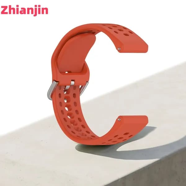 Силиконовый ремешок для смарт-часов Amazfit Bip Max и BiP6, 22 мм, красный, с быстросъёмным креплением