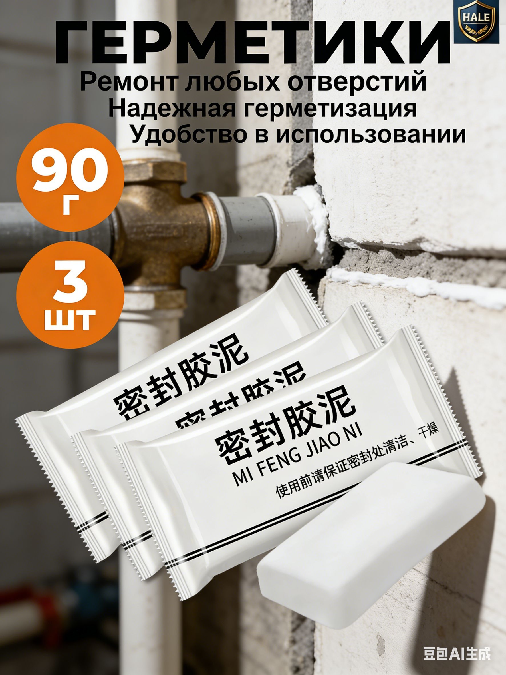 Герметик автомобильный, 90 мл, 3 шт.